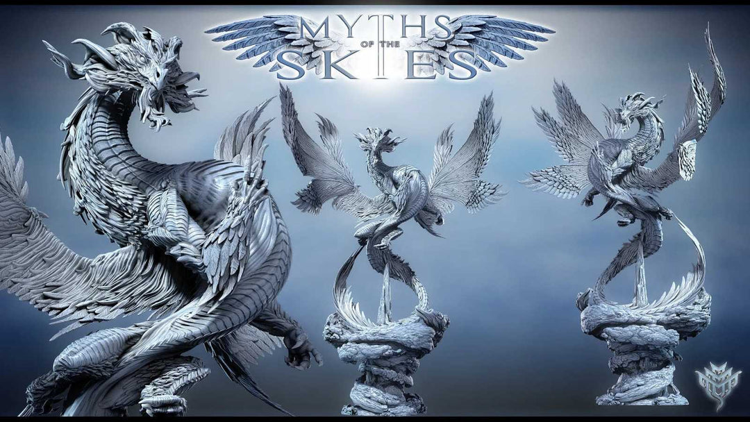 Myths of the Skies dragon sculptures