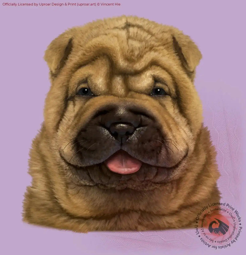 Shar Pei Puppy portrait by Vincent Hie, Open Edition Art Print