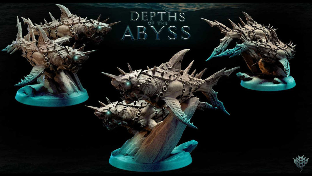 Depths Of The Abyss Shark Guard Pose 02 scale model miniatures for tabletop gaming