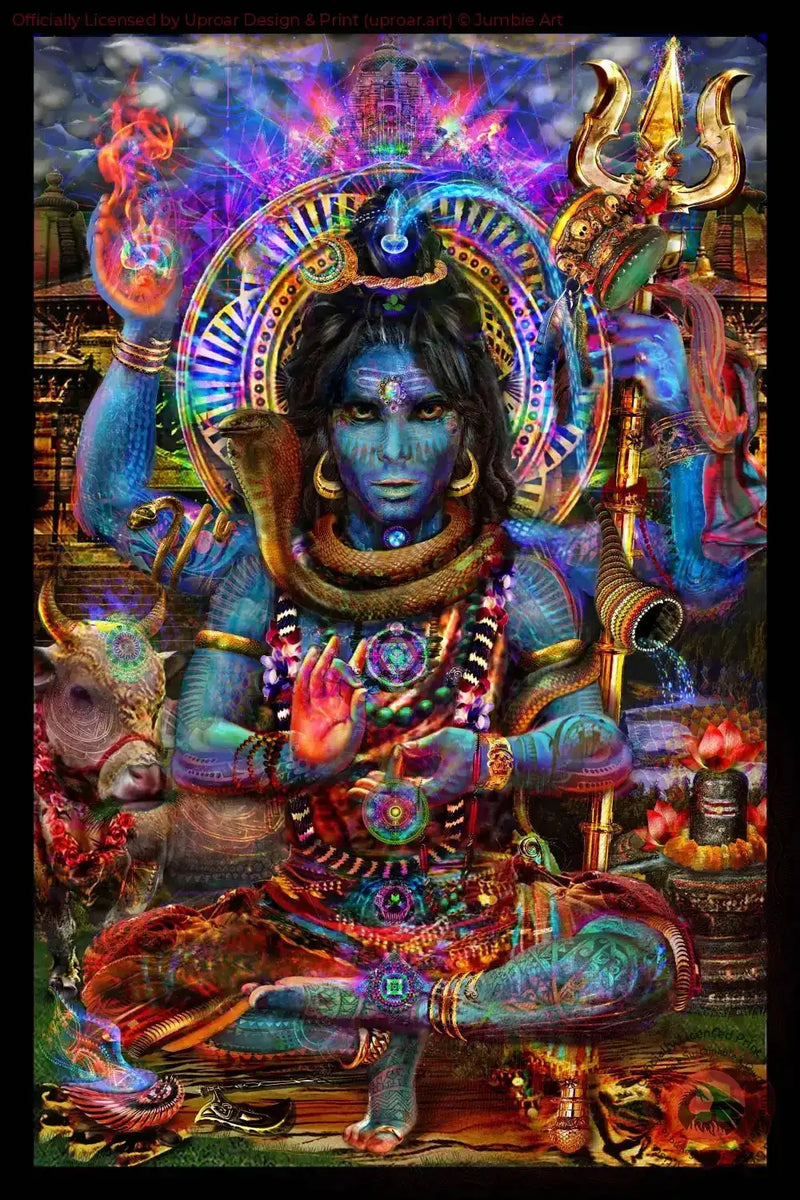 Colorful Hindu deity print on demand poster for home decor