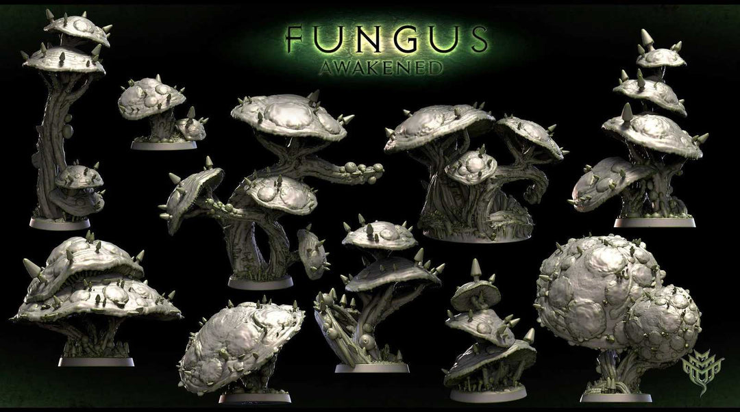 Fungus Clutter 3D Scale Models for Fantasy Gaming