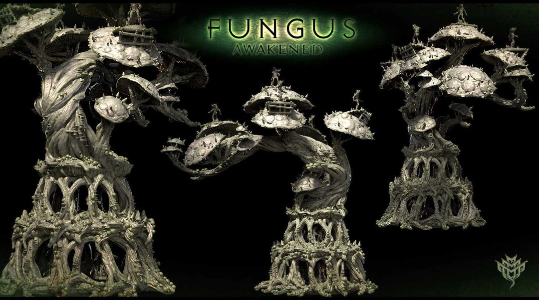 Fungus Tower fantasy scale model for tabletop gaming