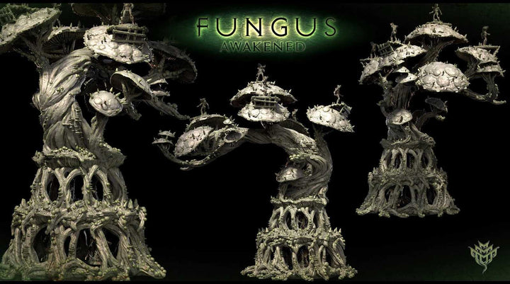 Fungus Tower fantasy scale model for tabletop gaming
