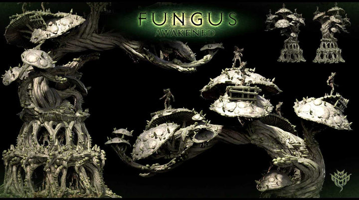 Fungus Tower detailed 3D environment model for D&amp;D