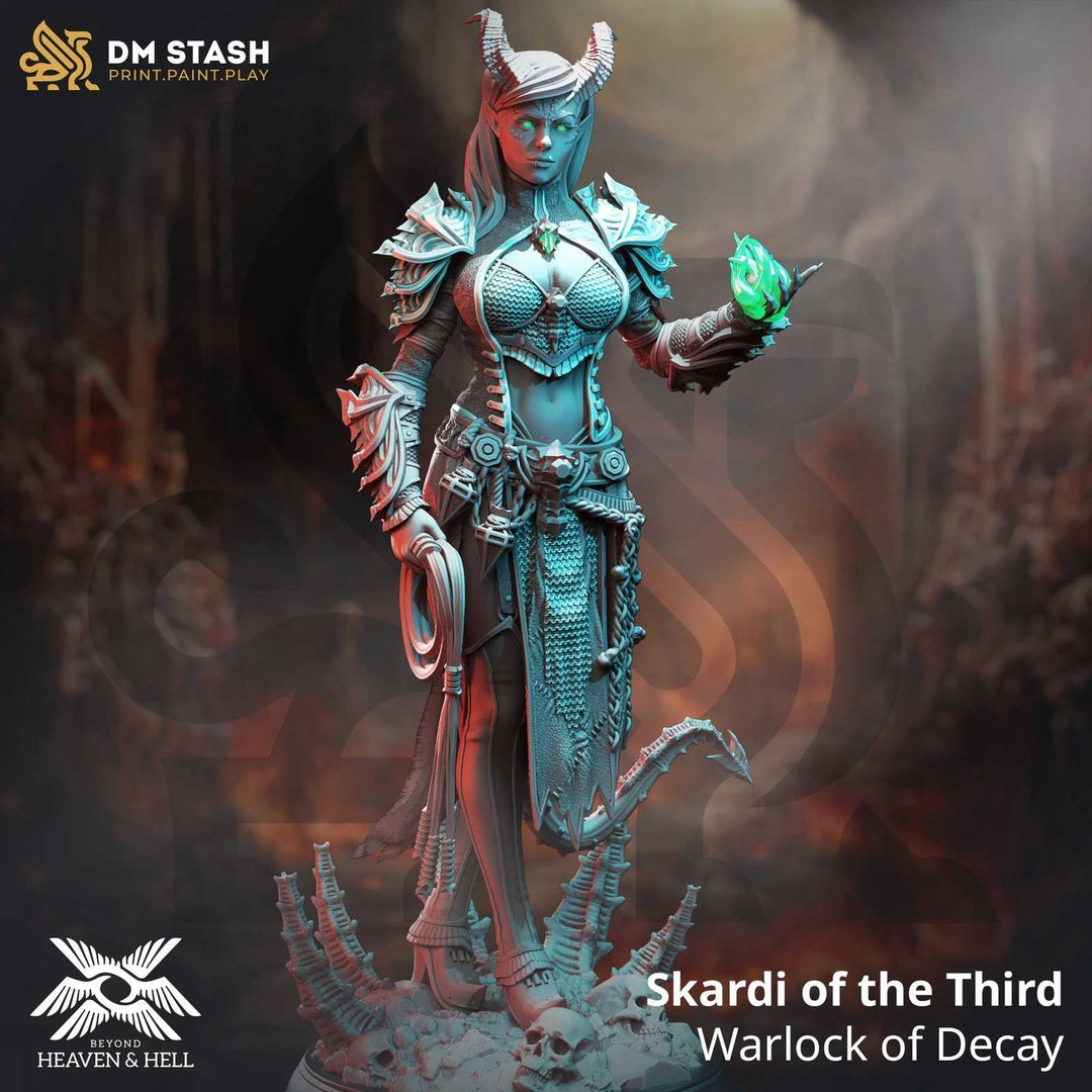 Skardi of the Third Warlock of Decay fantasy scale model