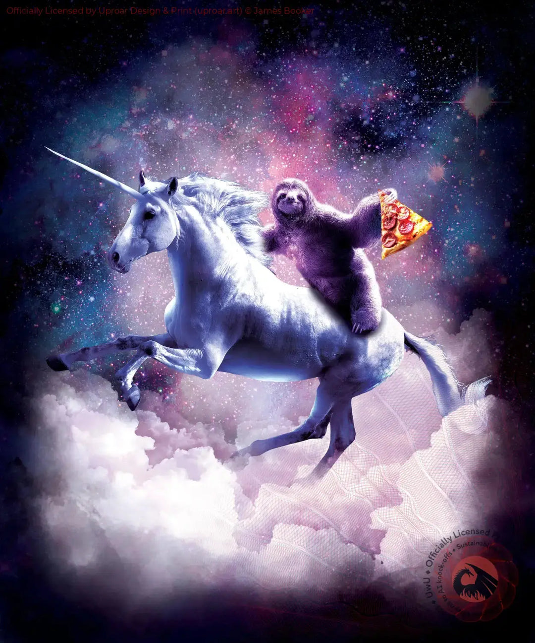 Space Sloth On Unicorn - Sloth Pizza James Booker