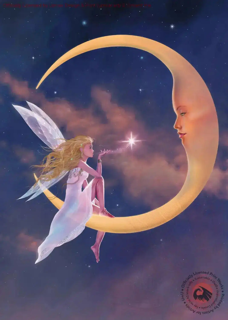 Fairy moon art print
