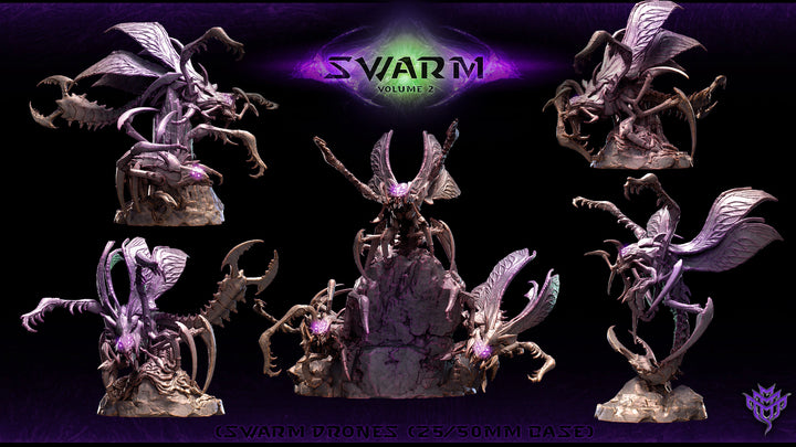 Swarm Drones Pose 03 Mini Monster Mayhem