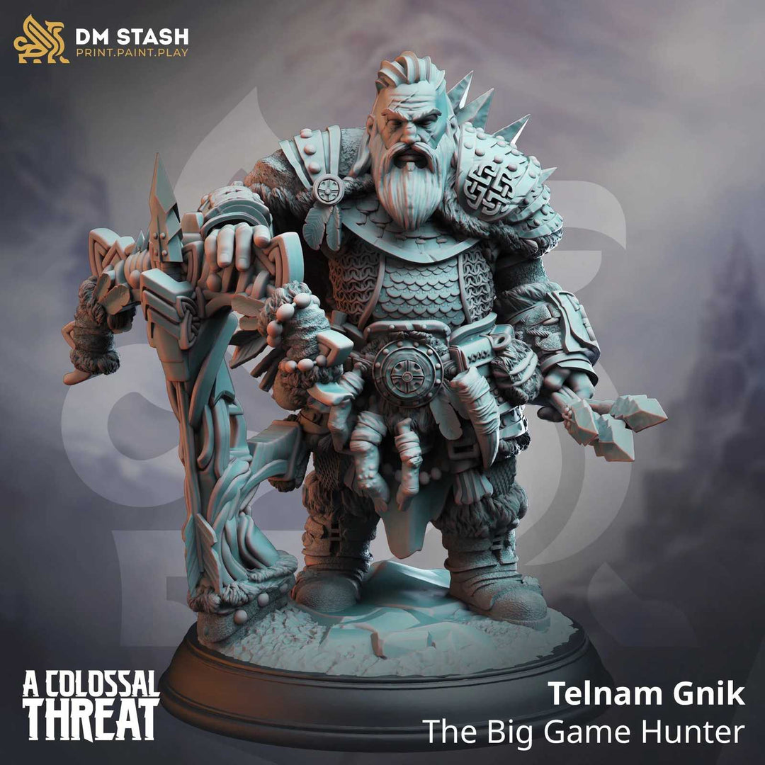 Fantasy dwarf warrior scale model for tabletop gaming