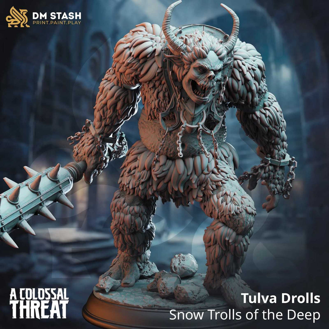 Snow Trolls miniature model for fantasy tabletop gaming