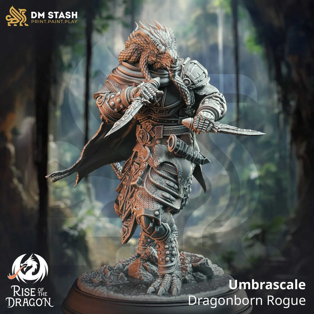 Dragonborn Rogue scale model for tabletop gaming