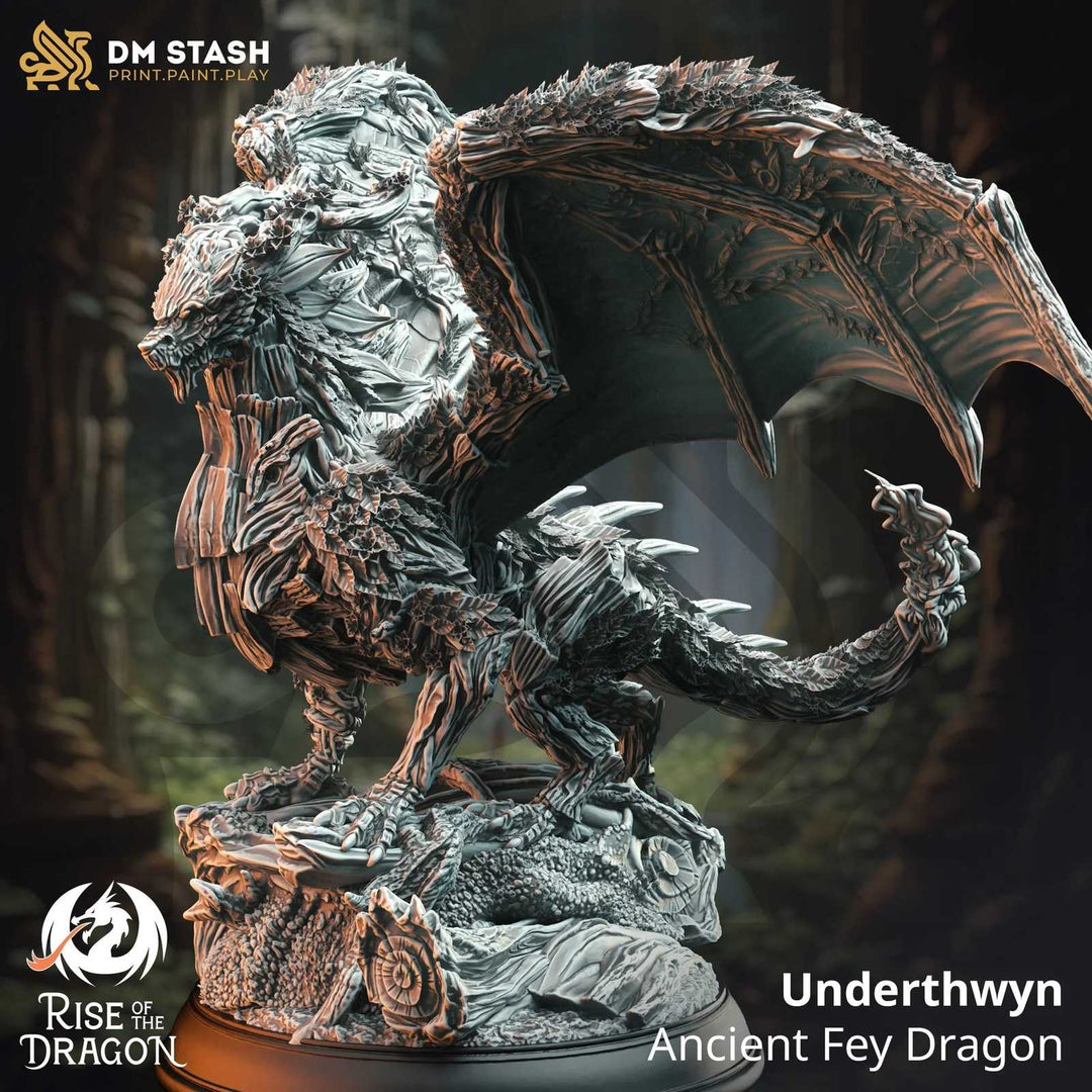 Ancient Fey Dragon scale model for tabletop gaming