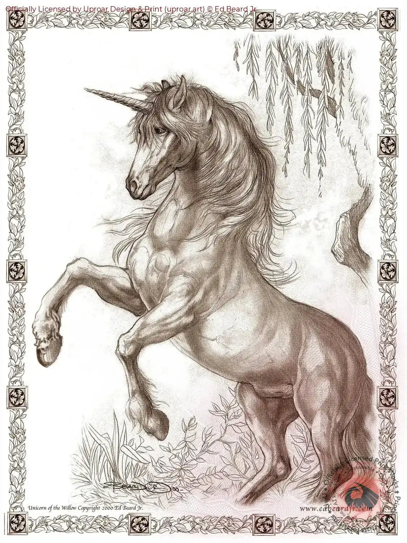 Unicorn Celtic Border art print for home decor