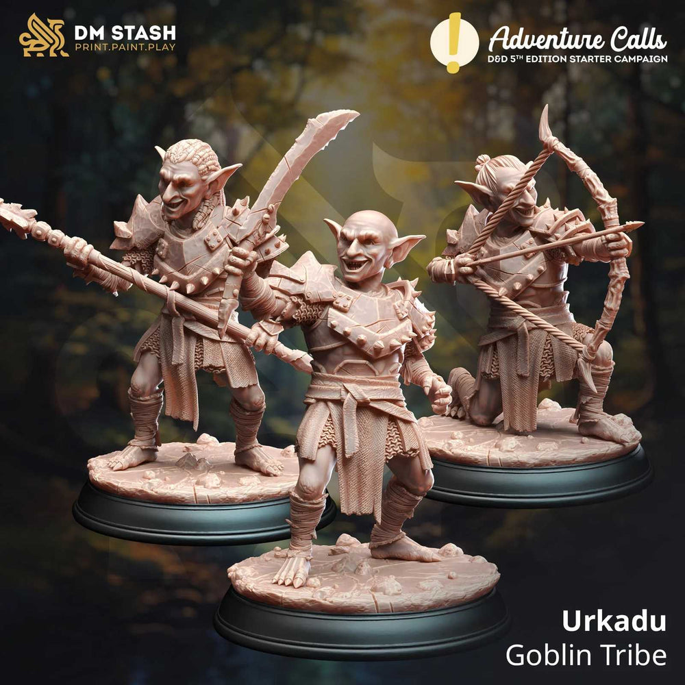 Urkadu Goblin Tribe fantasy miniatures set with archers
