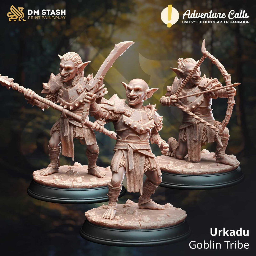 Urkadu Goblin Tribe fantasy miniatures set with archers