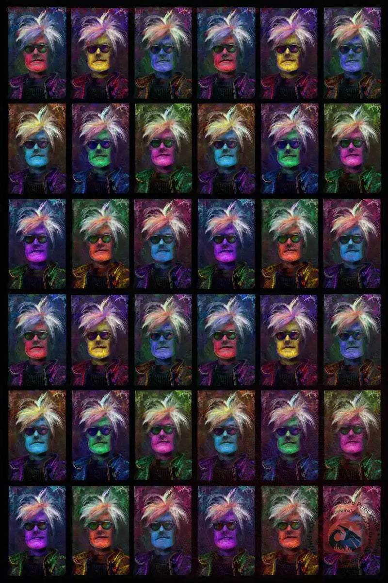 Colorful pop art portrait poster for home decor
