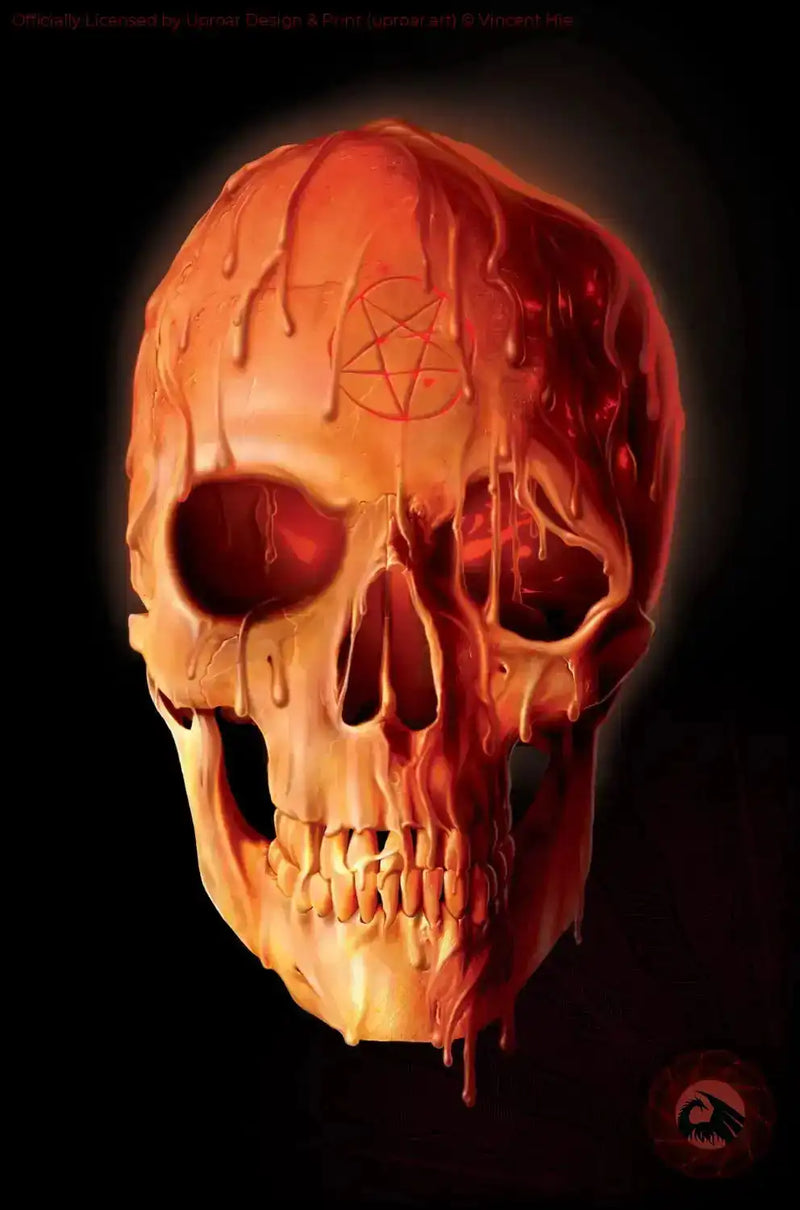 Wax Skull art print