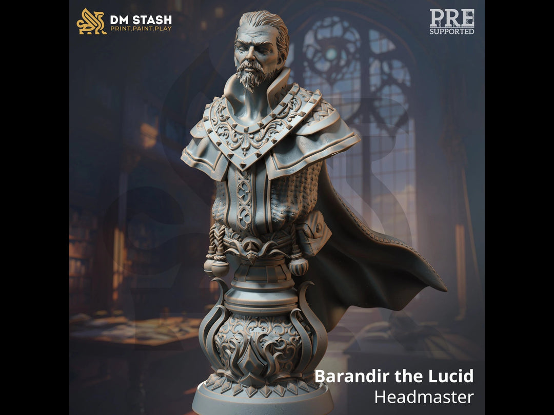 Bust of Barandir the Lucid - Headmaster Dungeon Master Stash