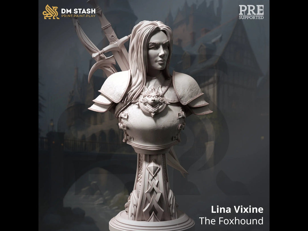 Bust of Lina Vixine - The Foxhound Dungeon Master Stash