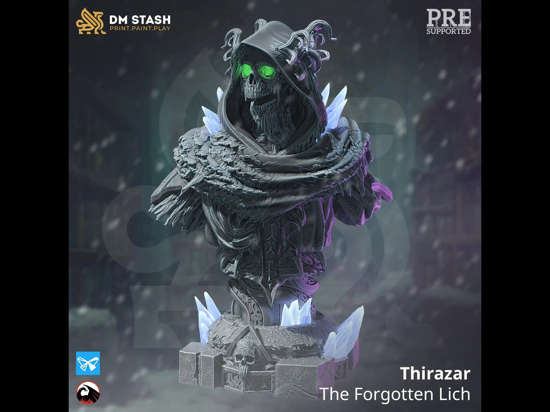 Bust of Thirazar - The Forgotten Lich Dungeon Master Stash