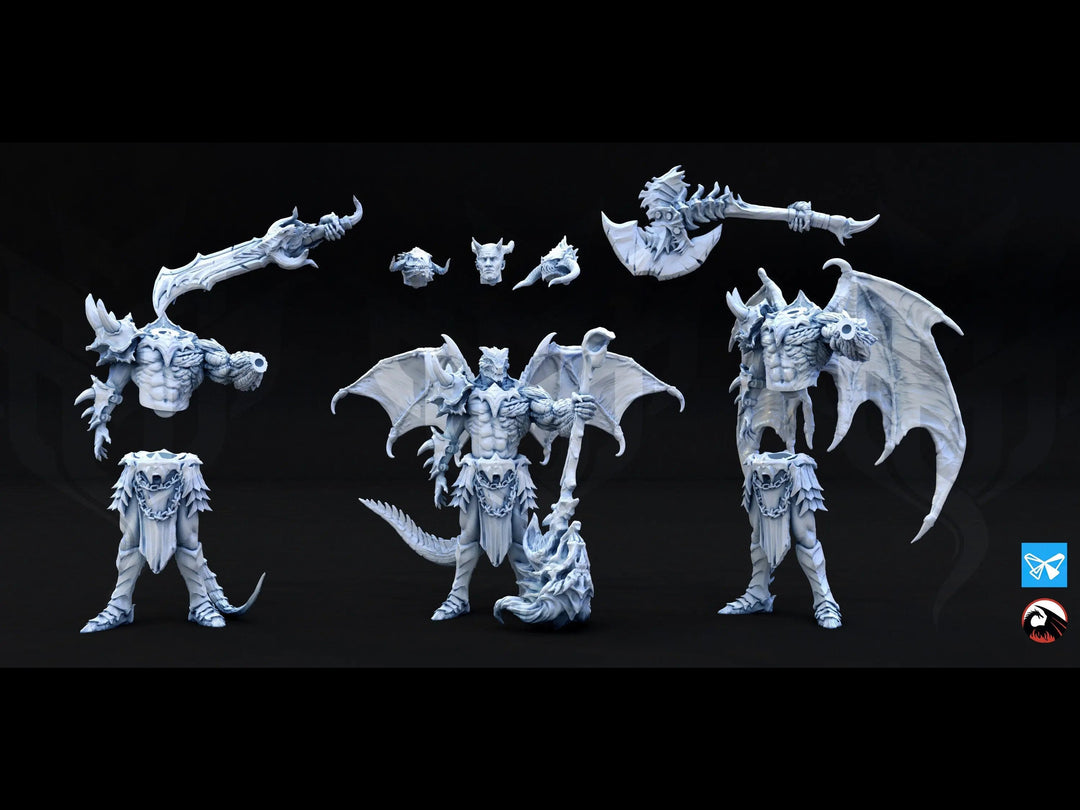 Dragonborn Berzerker Sets - Treasures of Old by Mini Monster Mayhem | Printing Services by Uproar Design & Print