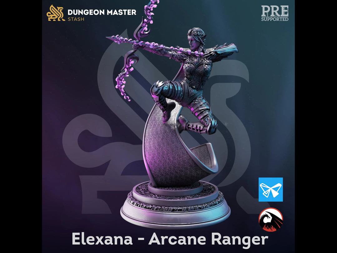 Elexana the Arcane Ranger - Masters of the Arcane by Dungeon Master Stash | Printing Services by Uproar Design & Print