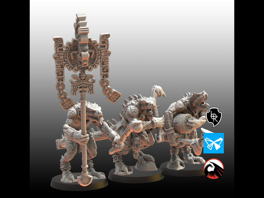 Ezocamatl Command Group - Saurian Ancients by Lost Kingdom | Printing Services by Uproar Design & Print