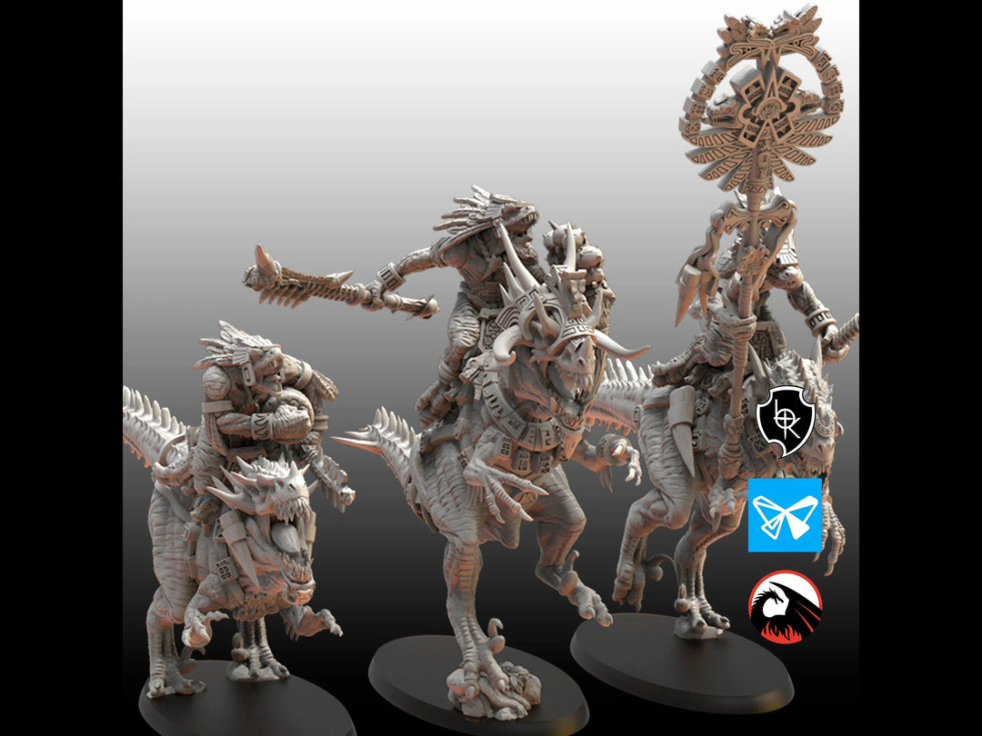 Ezocamatl Knights Command Group - Saurian Ancients by Lost Kingdom | Printing Services by Uproar Design & Print