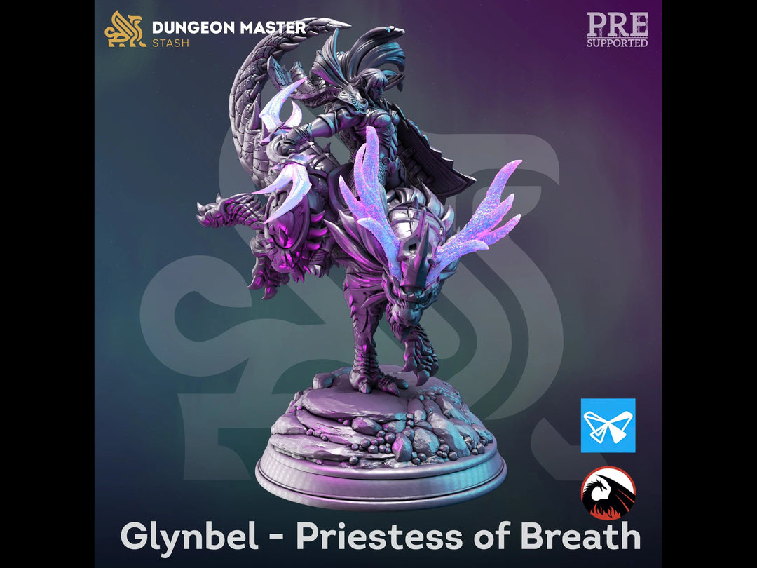 Glynbel Priestess of Breath - Masters of the Arcane by Dungeon Master Stash | Printing Services by Uproar Design & Print