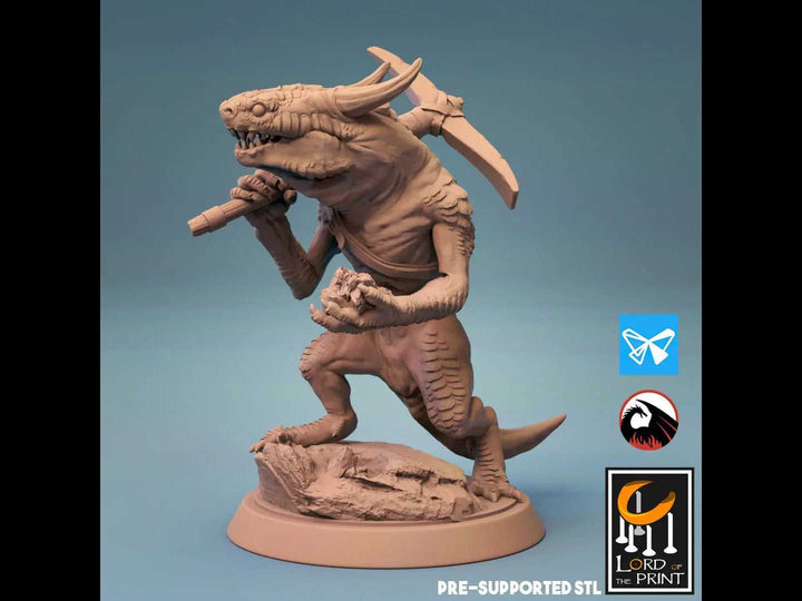 Kobold Gang Army Set - One Too Many Pickaxe Towards the Abyssmal by Lord of the Print | Printing Services by Uproar Design &amp; Print