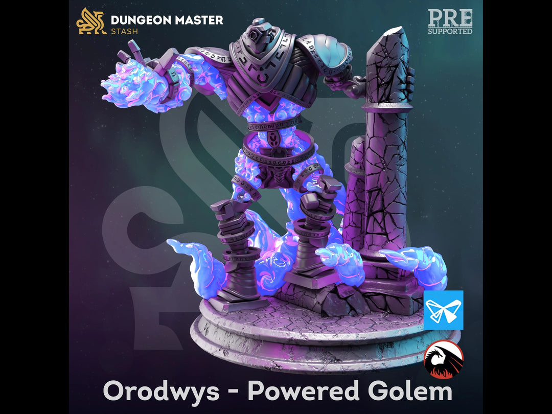Orodowys Powered Golem - Masters of the Arcane by Dungeon Master Stash | Printing Services by Uproar Design & Print