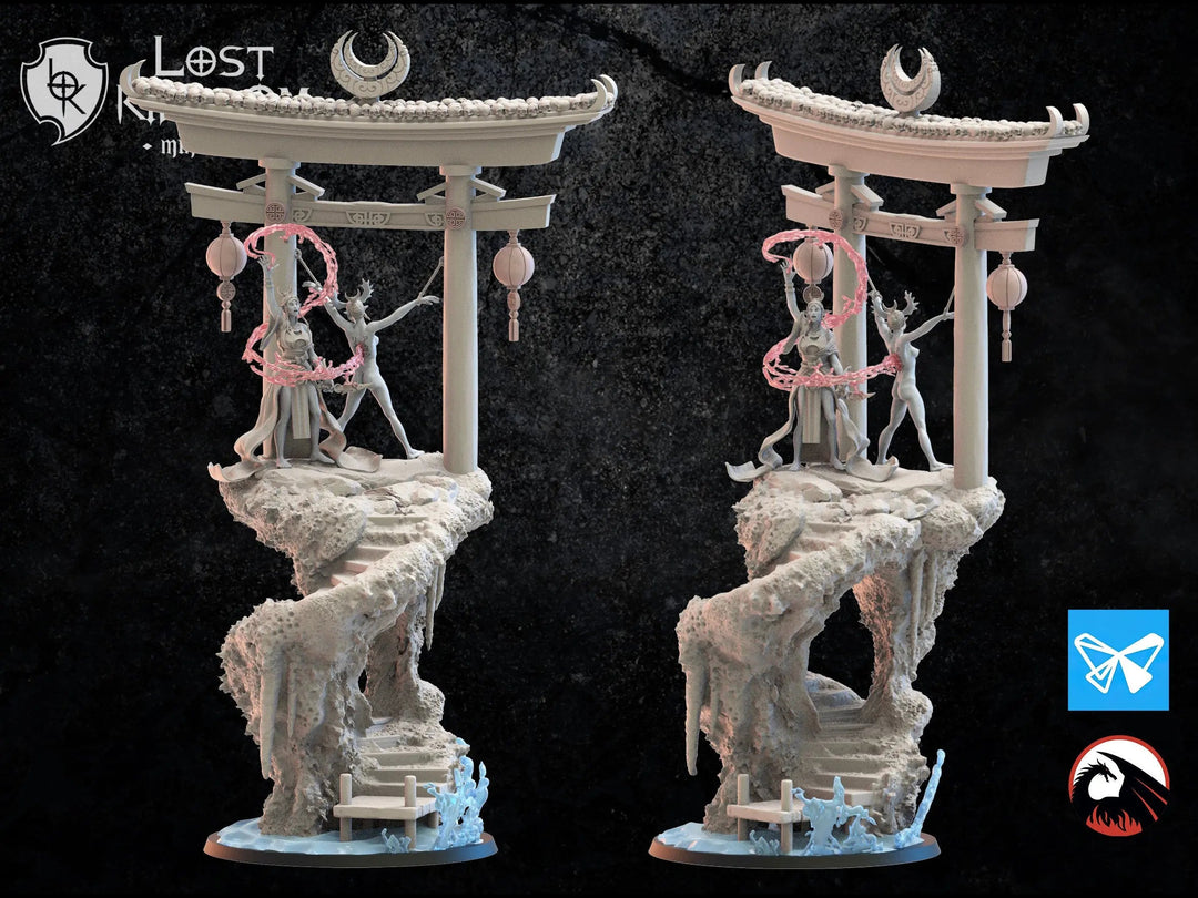 Shigeko, Miko on Sacrifice Stone - Night Elves by Lost Kingdom | Printing Services by Uproar Design & Print