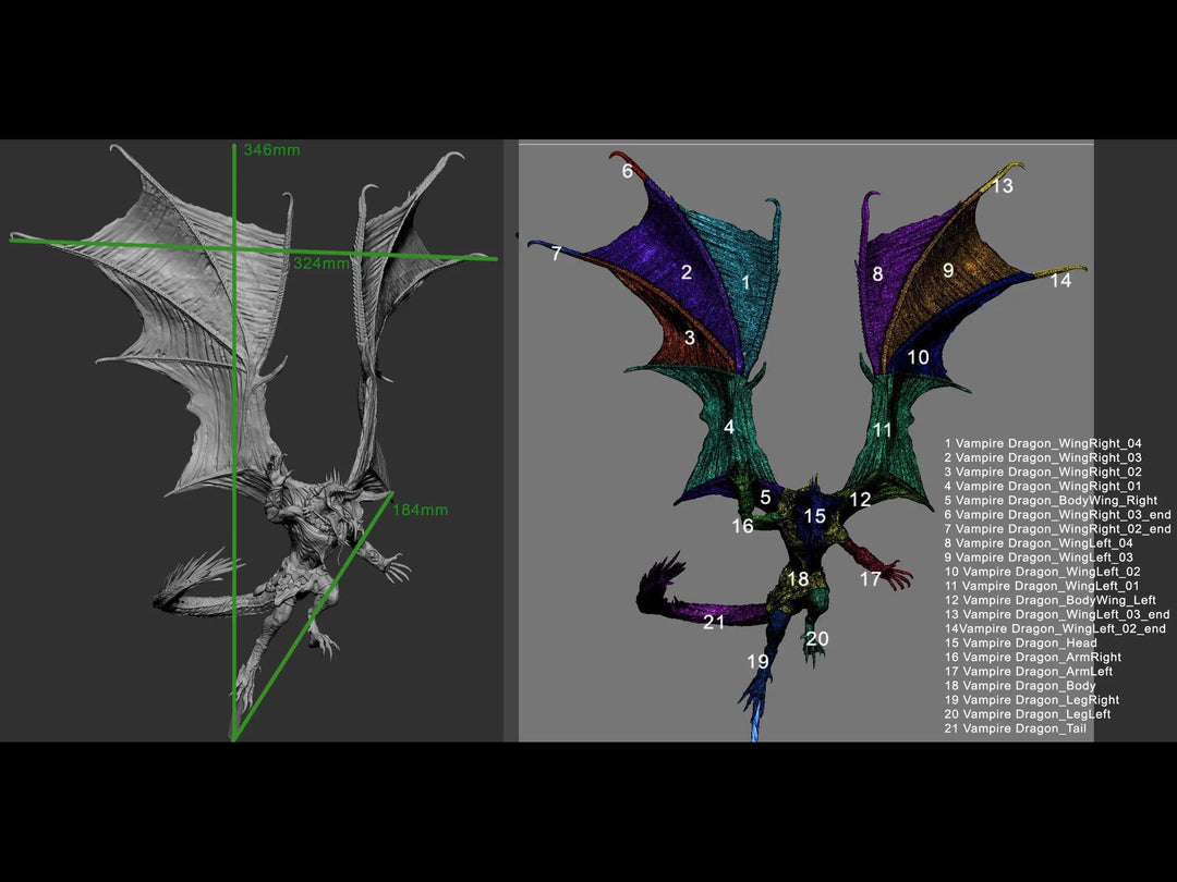 Vampire Dragon - (Pre 2022) by Mini Monster Mayhem | Printing Services by Uproar Design & Print