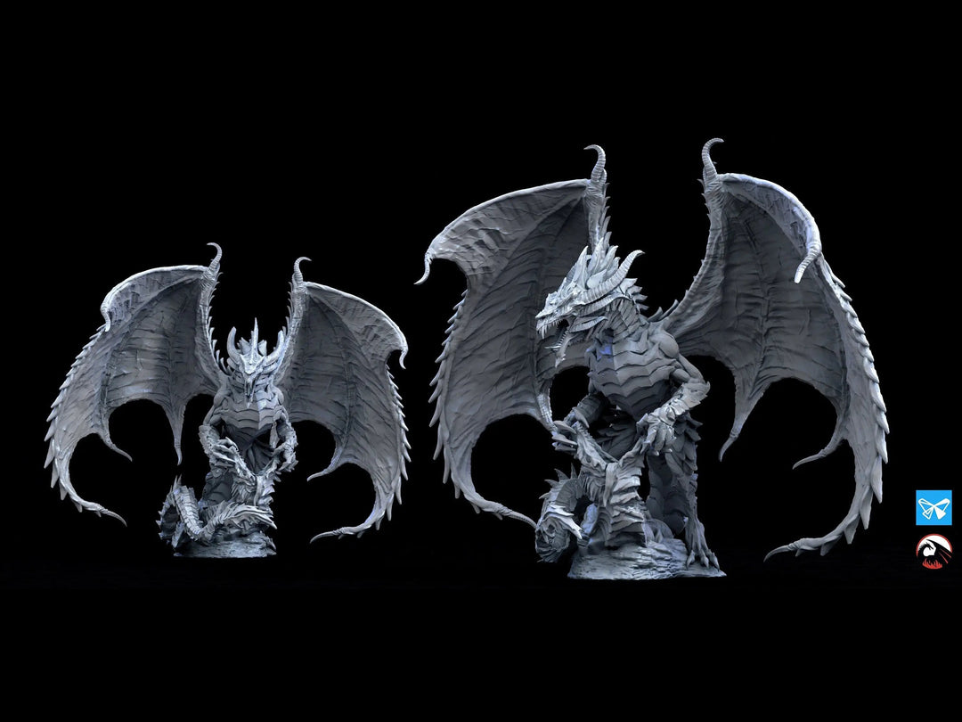 Vile Steel Dragon Standing Pose - Treasures of Old by Mini Monster Mayhem | Printing Services by Uproar Design & Print