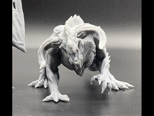 Wingless Black Dragon Drake - (Pre 2022) by Mini Monster Mayhem | Printing Services by Uproar Design & Print