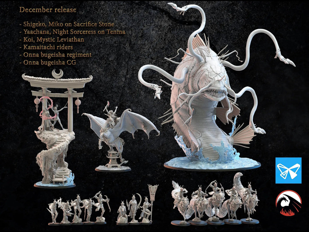 Yaachana, Night Sorceress On Tenma Pegasus - Night Elves by Lost Kingdom | Printing Services by Uproar Design & Print